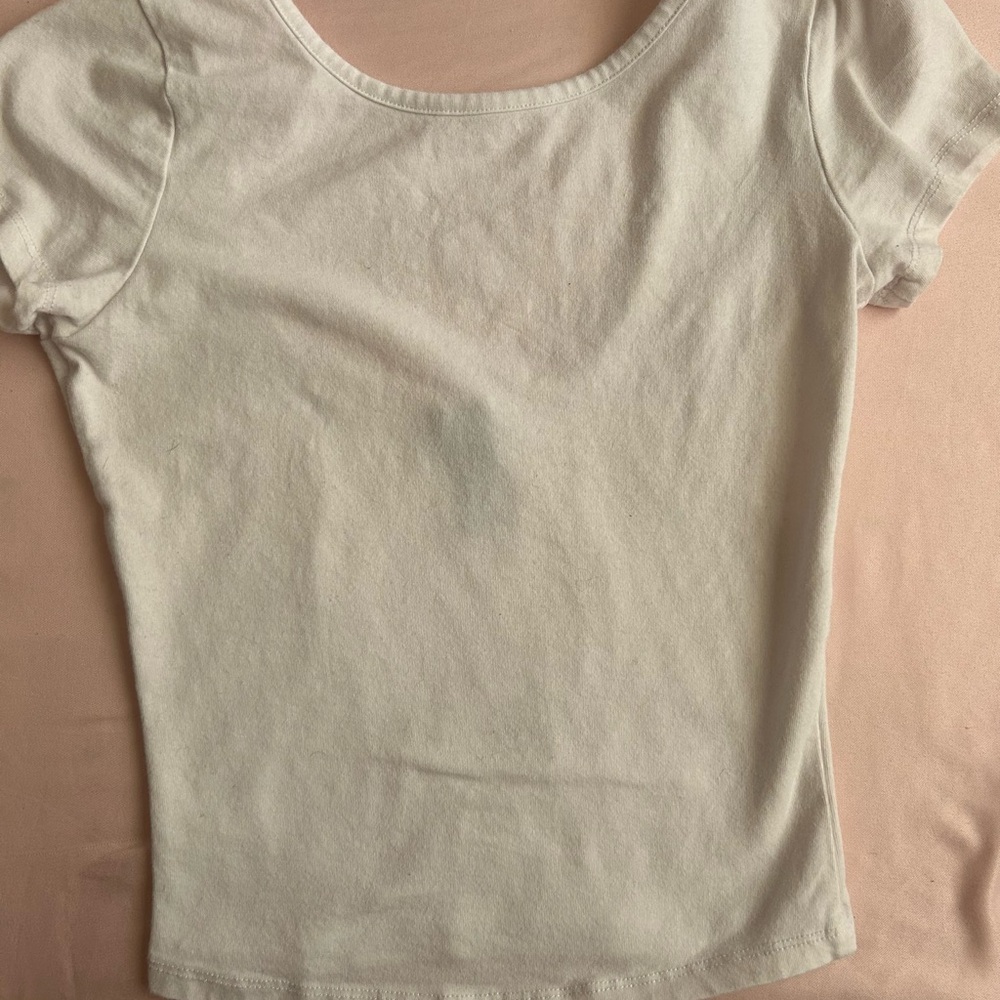 Tilly's Cream Fitted Cap Sleeve Tee